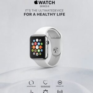 Apple Watch Series 8 smartwatch with Always-On Retina display, ECG, Blood Oxygen monitoring and fitness tracking